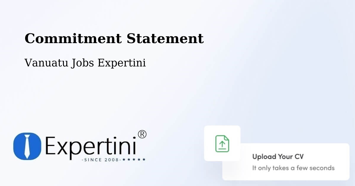 Corporate Commitment – Port Vila - Vanuatu Jobs Expertini